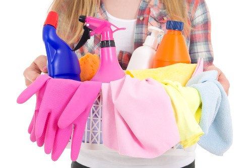 Local cleaners preparing a Knightsbridge property for handover