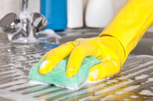 Detailed builders clean in Knightsbridge focusing on kitchen and bathroom finishes