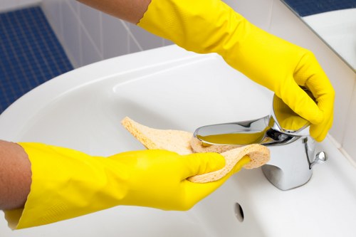 Detailed floor and surface cleaning in a Knightsbridge move in cleaning service